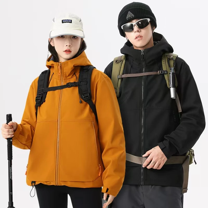 【90羽绒三合一！】冬季新款户外可拆卸内胆软壳登山连帽保暖男女款