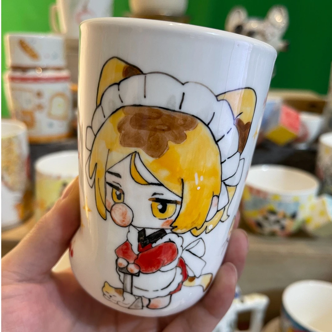 50-手绘釉下彩创意水杯