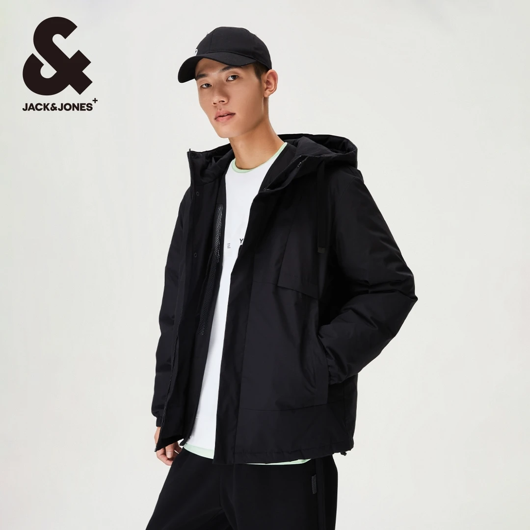 杰克琼斯秋季新款NBA联名男士连帽棉服外套休闲男装保暖潮流运动