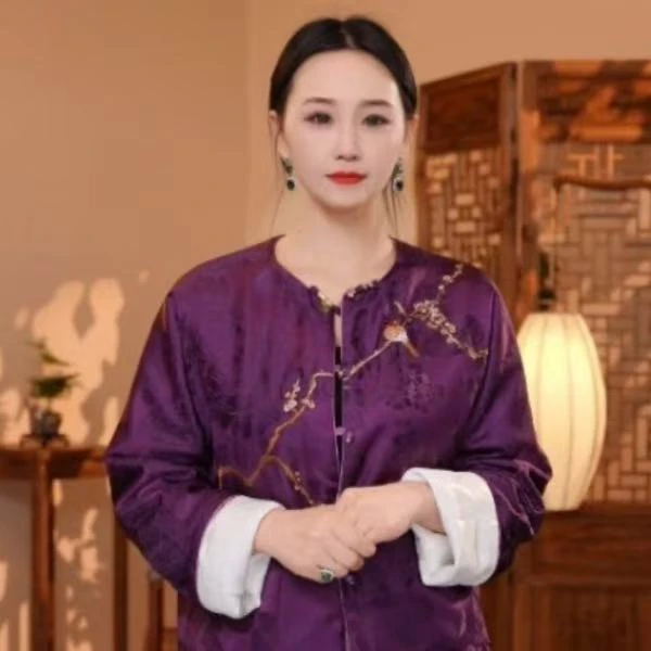 8955新款棉服双面穿外穿提花棉外套秋冬款