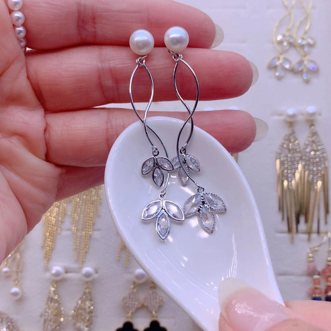 耳饰淡水珍珠合金