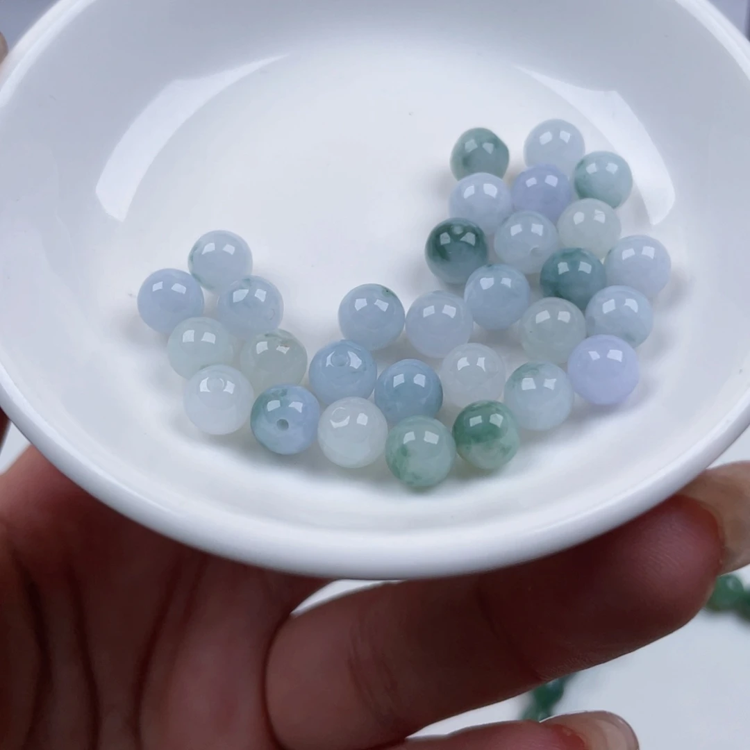 翡翠散珠有瑕6.3,一包