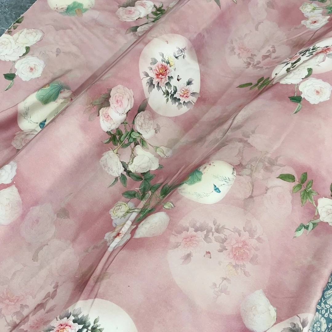 一米价数码人棉贡缎1.5米宽果子布艺地卷