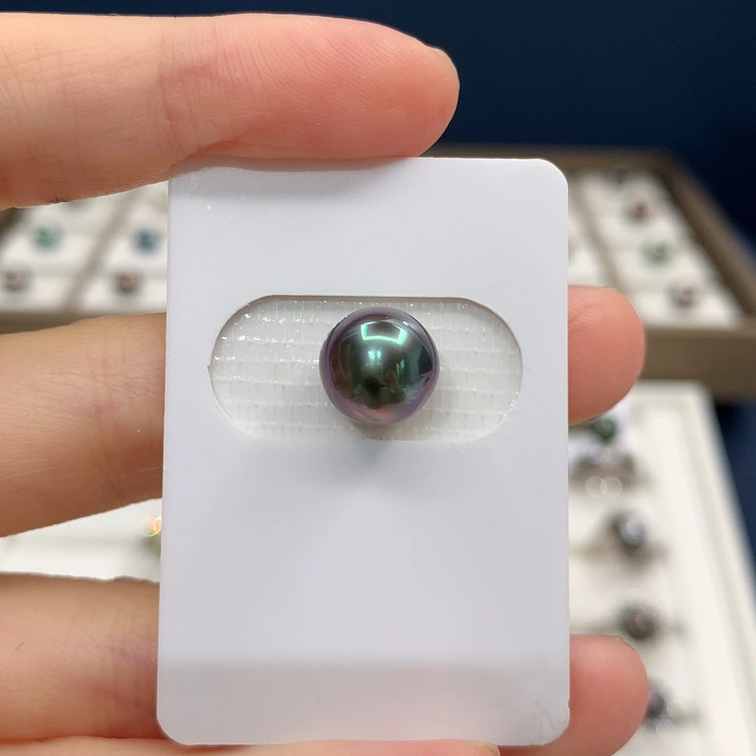 裸珠海水珍珠大溪地紫罗兰裸珠