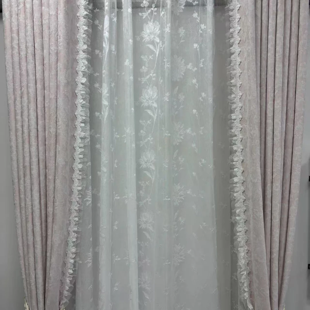 B299唐顿樱花粉色  高端窗帘