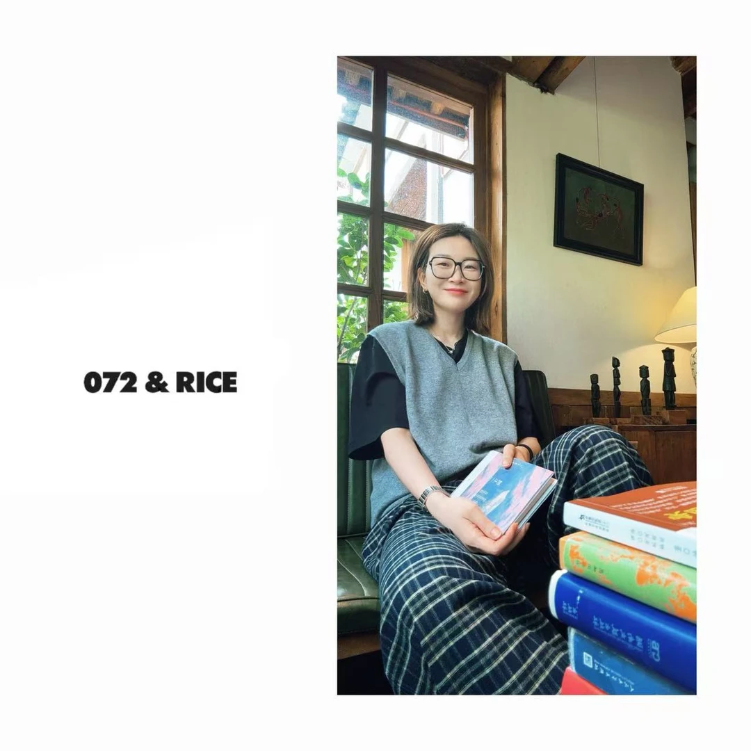 072 & RICE【慵懒灰】山羊绒+绵羊毛 秋季休闲V领针织马甲 32LE066