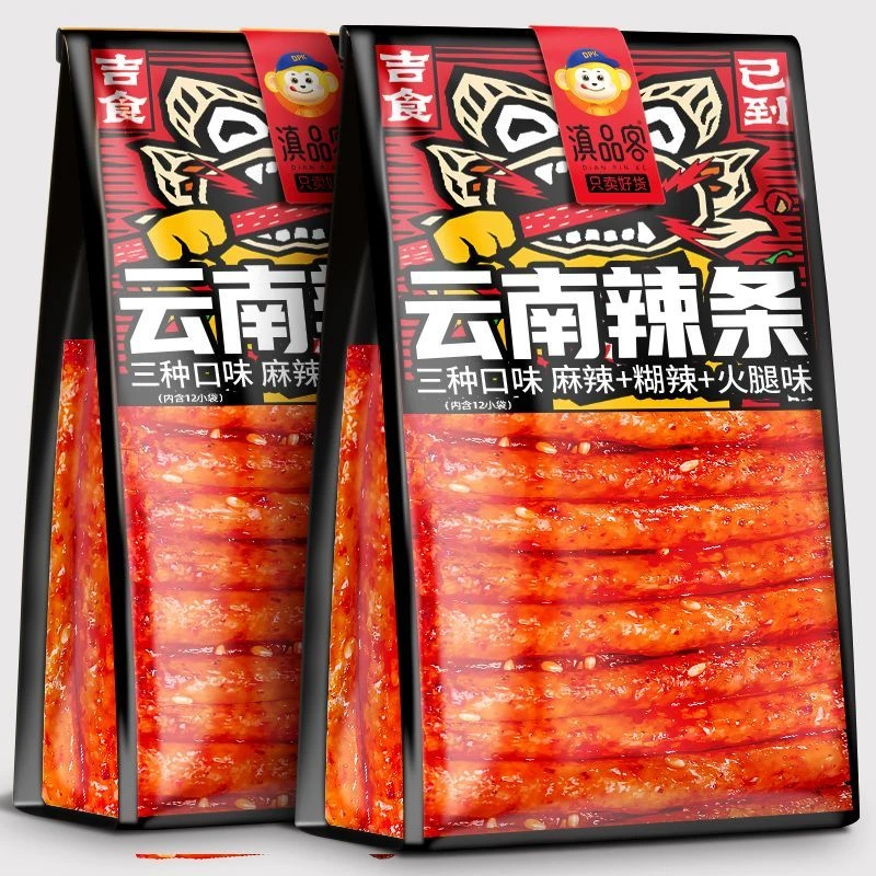 滇品客云南火腿辣棒煳辣条网红零食小吃童年儿时麻辣面筋休闲食品