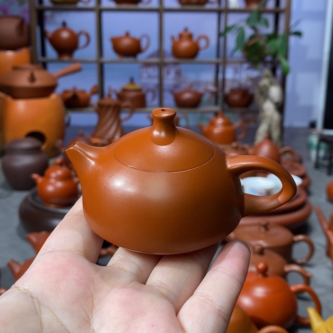 紫砂茶壶吴炫杰朱泥小玉兔65c