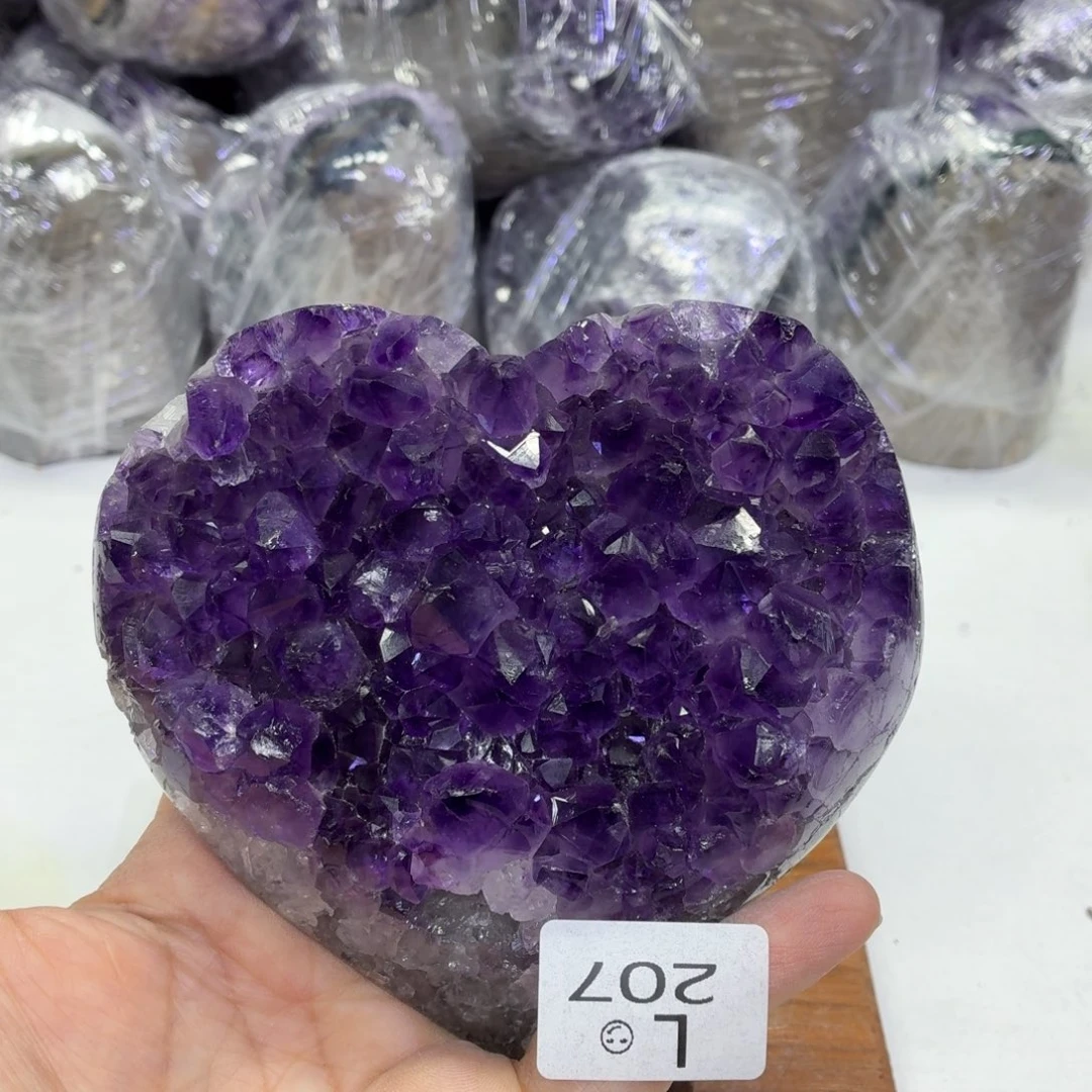 水晶未镶嵌摆件天然紫水晶