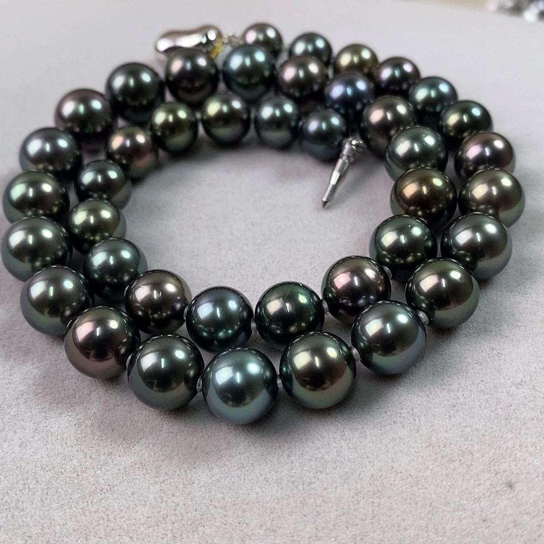 项链未镶嵌海水珍珠9-11大溪地珍珠项链（真科研大证）