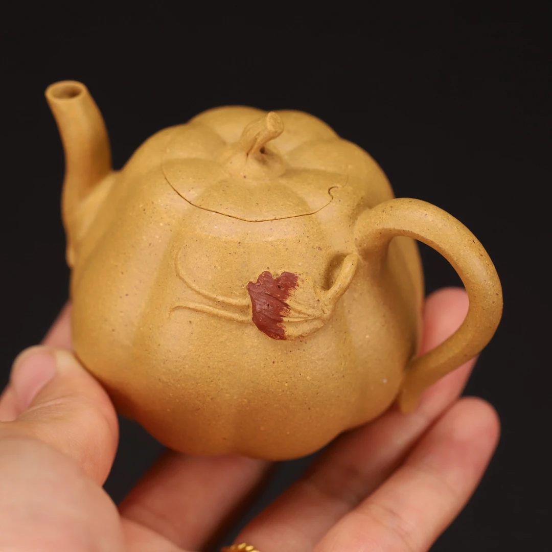 小南瓜｜薄胎·把玩器 原矿段泥      容量100cc