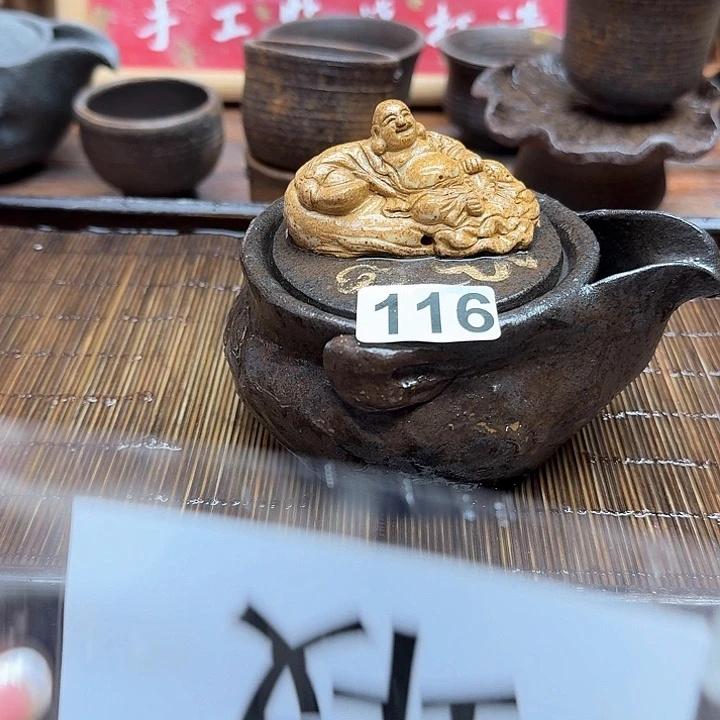 纯手工制作粗陶茶具