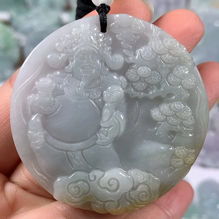 颈饰未镶嵌翡翠财神爷福利