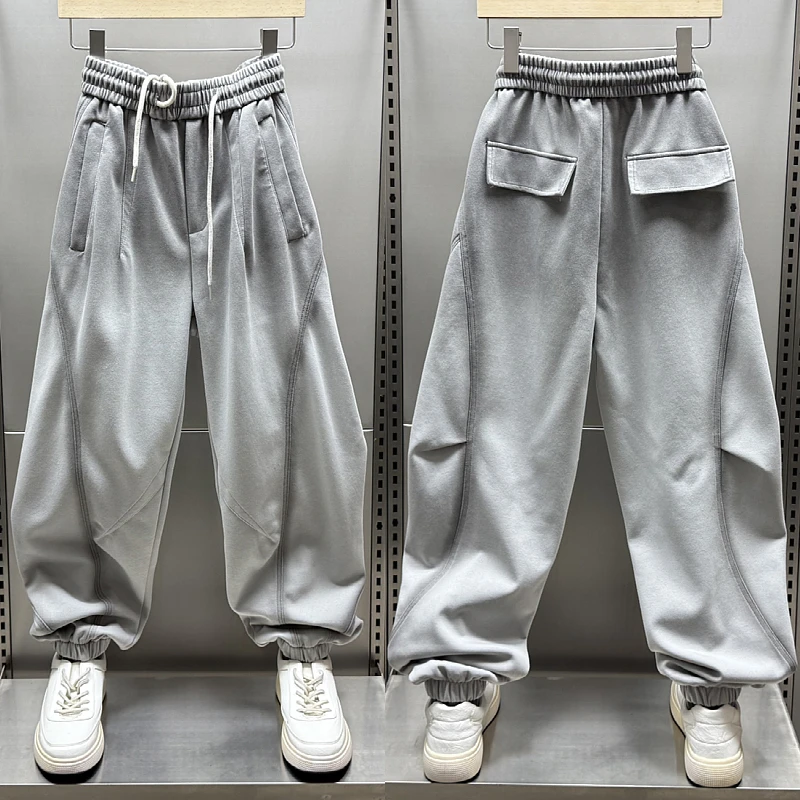 25春季新款脏脏渐变色休闲卫裤男款韩版潮流宽松束脚痞帅哈伦长裤