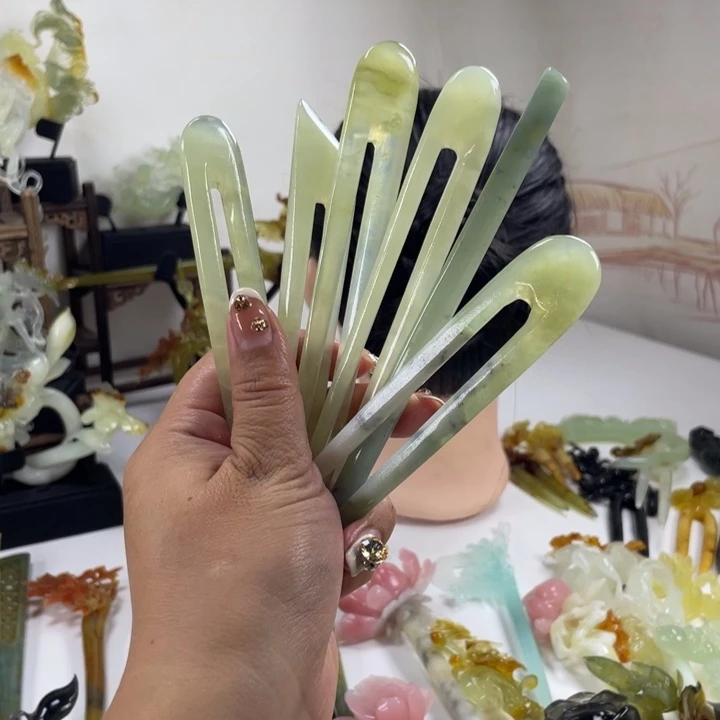 玖***忆岫玉未镶嵌发簪岫玉发簪