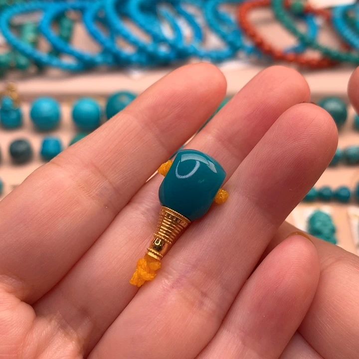 绿松石18K金镶嵌配饰10