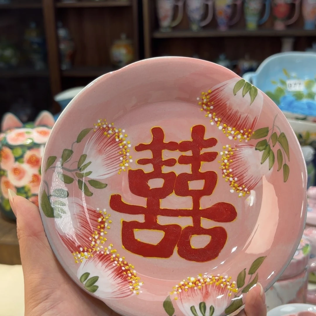 瓷片景德镇手绘高温釉下彩陶瓷茶具