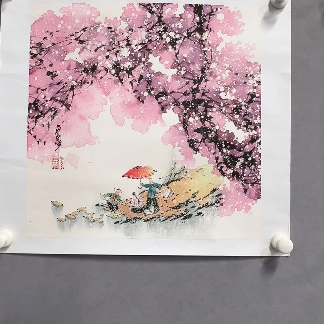 国画亲笔手绘放心去藏