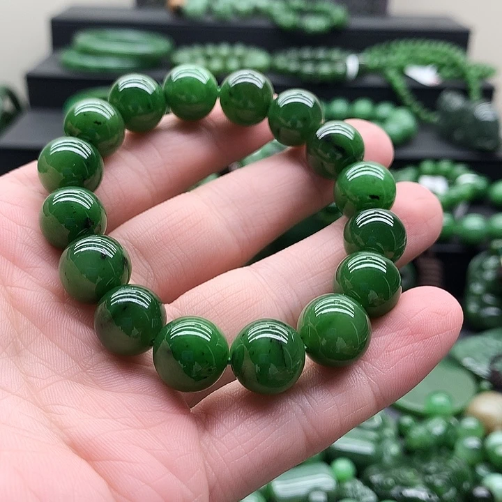 手链未镶嵌和田玉（碧玉）