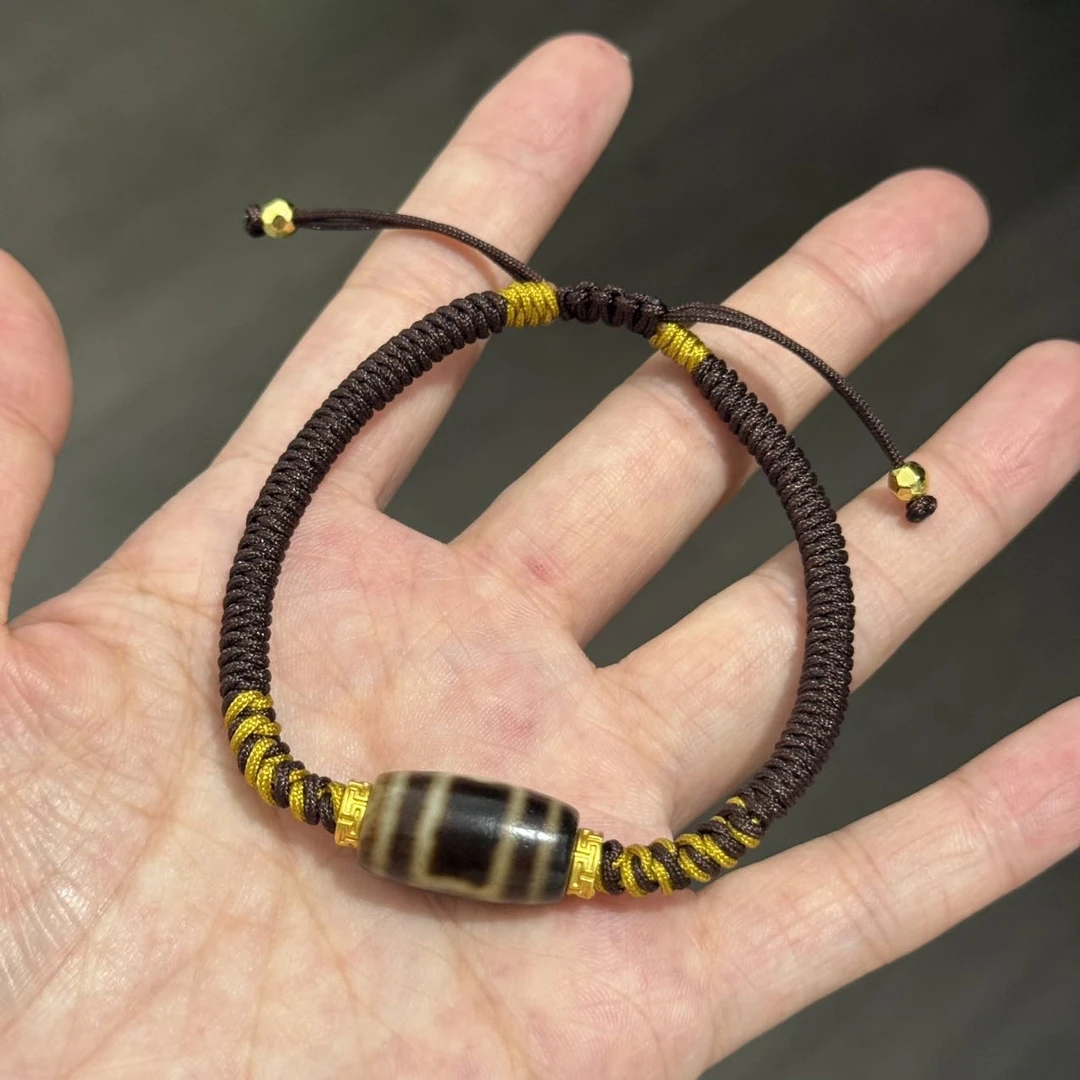 【曹美丽精选】H64814-玛瑙DIY手绳（天地一眼）18x11mm