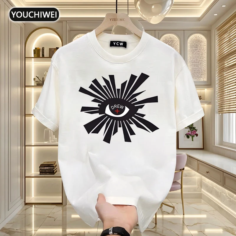 纯棉潮牌重磅短袖圆领T恤时尚痞帅卡通印花潮休闲ins百搭上衣t恤