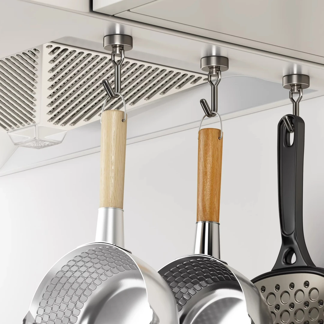 日本YOUQIN强力磁吸挂钩厨房油烟机冰箱无痕粘钩免打孔磁钩金属钩