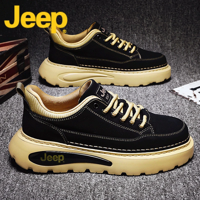 JEEP吉普板鞋男鞋春季爆款鞋子2025新款百搭高级感百搭休闲鞋男士