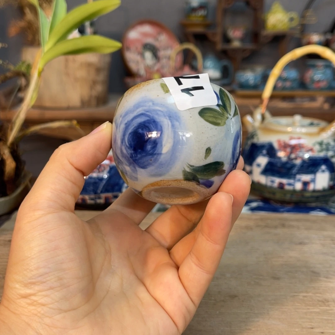 悠***山壶素浅陶瓷手工手绘