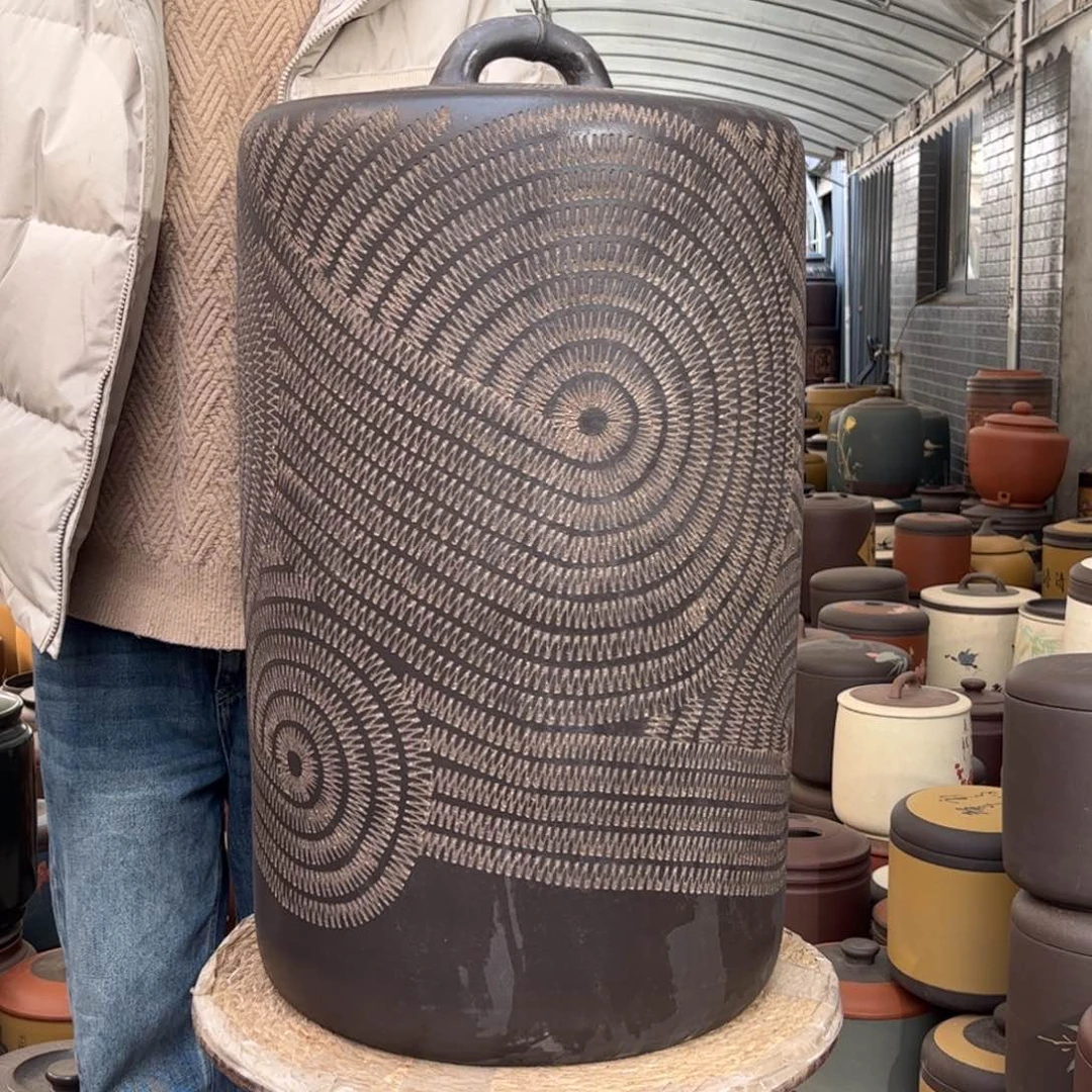 紫砂茶叶罐50-60 饼茶叶罐