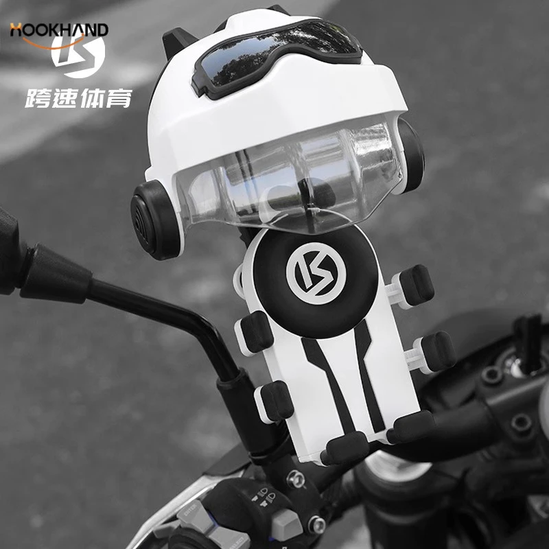 摩托车手机支架升级气囊减震电动车专用电瓶自行固定防雨遮阳骑行