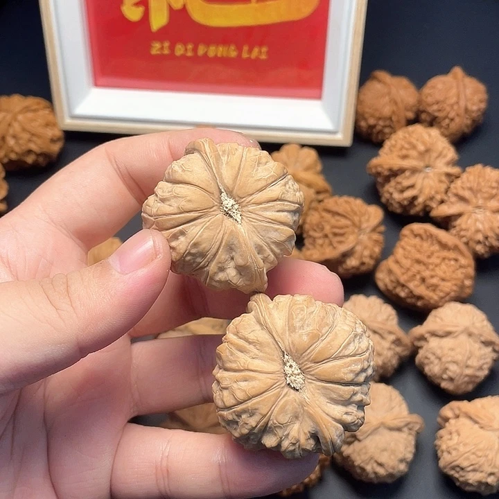 文玩核桃把件43全品南瓜墩白茬