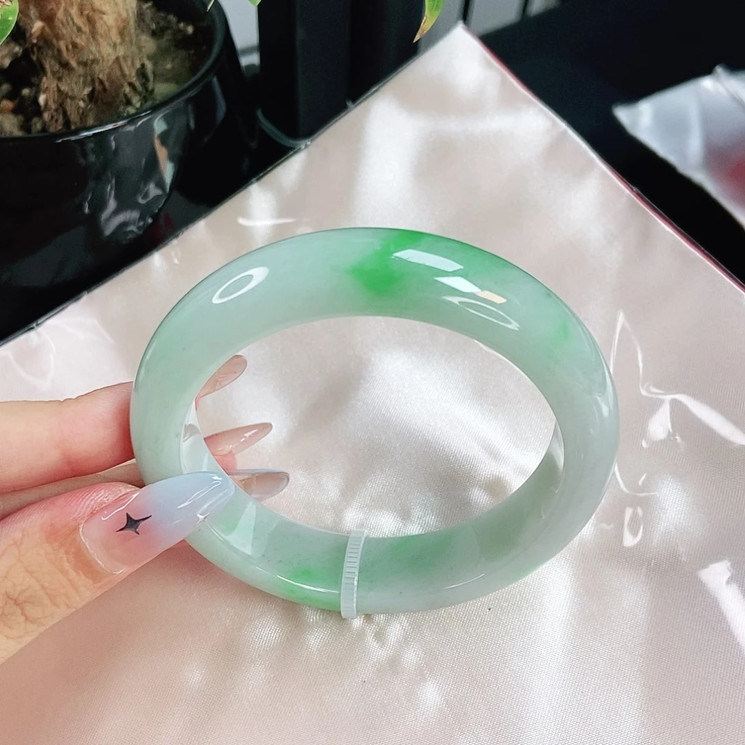 未镶嵌手镯翡翠正圈55+