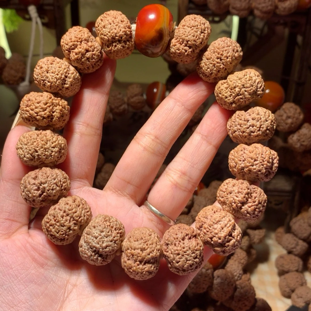 尼泊尔大金刚夹板菠萝蜜手串，福利品高油原皮原色规整度B介意勿拍