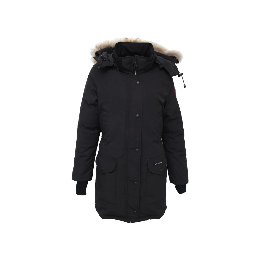 99新 CANADA GOOSE 汤/P225478128/雪山派克 连帽中长款羽绒服 M