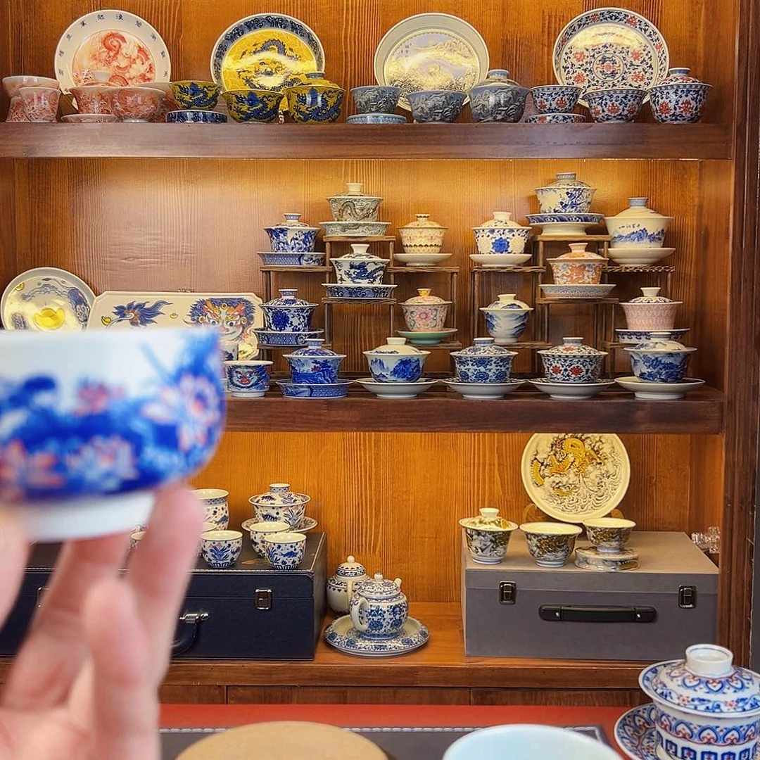 你鼓三坊又中彩荷花禅定杯主人杯茶杯高档