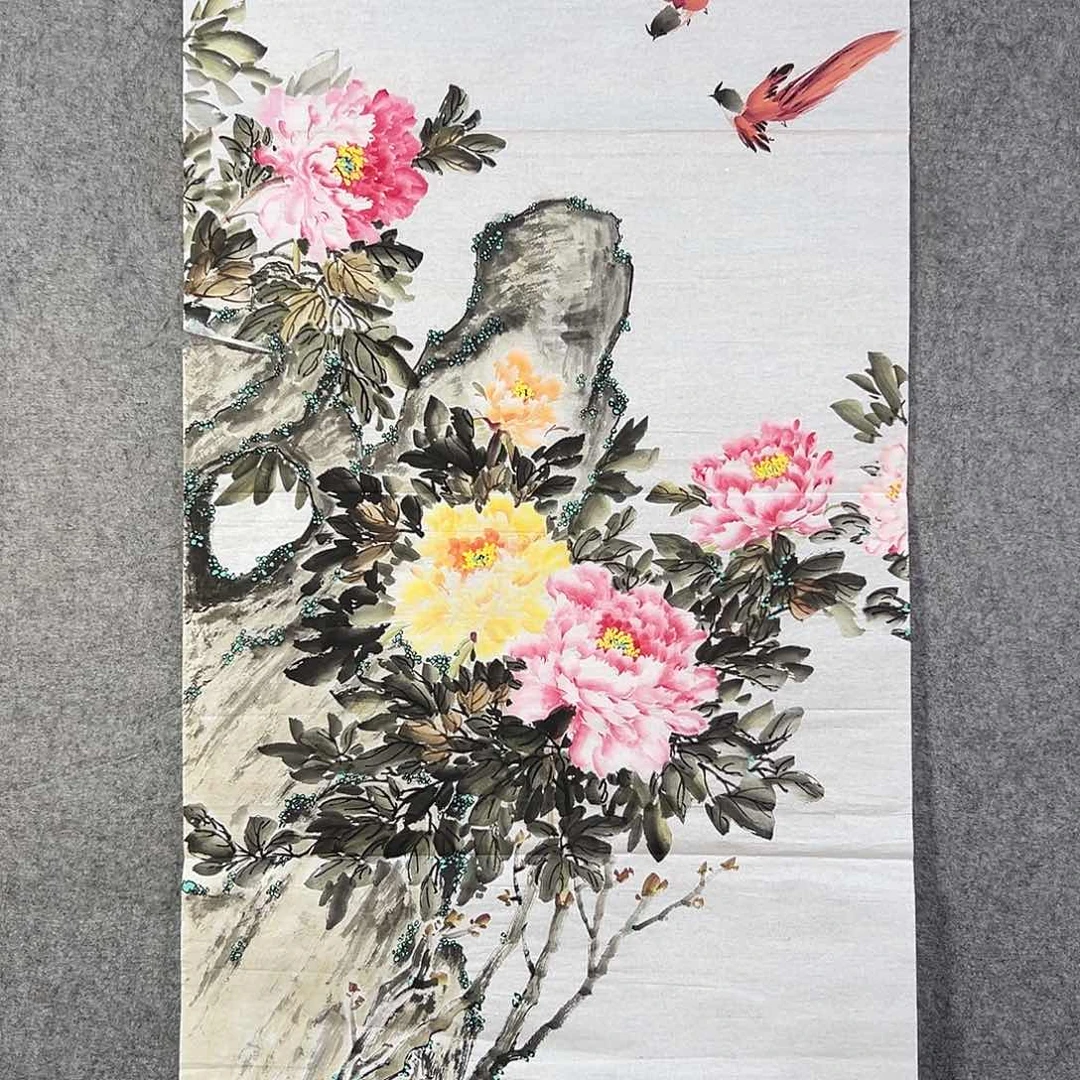 国画788 牡丹等植物生长于这里