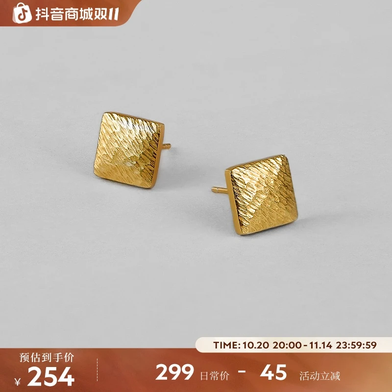 925银耳饰 【8月上新】白岚鸣沙耳钉925银耳饰女高级原创轻奢ED4714