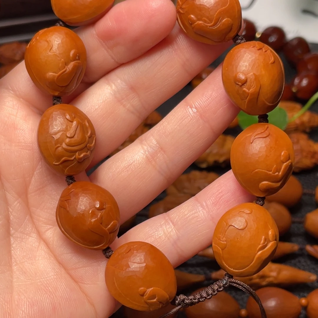 橄榄核手串/手链1.8左右铁核纯刀铲无相佛