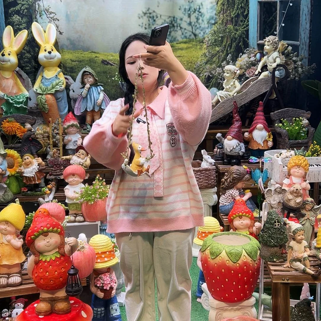 花园摆件红红火火