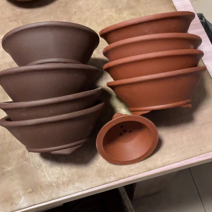 紫砂花盆紫砂花盆口15高6