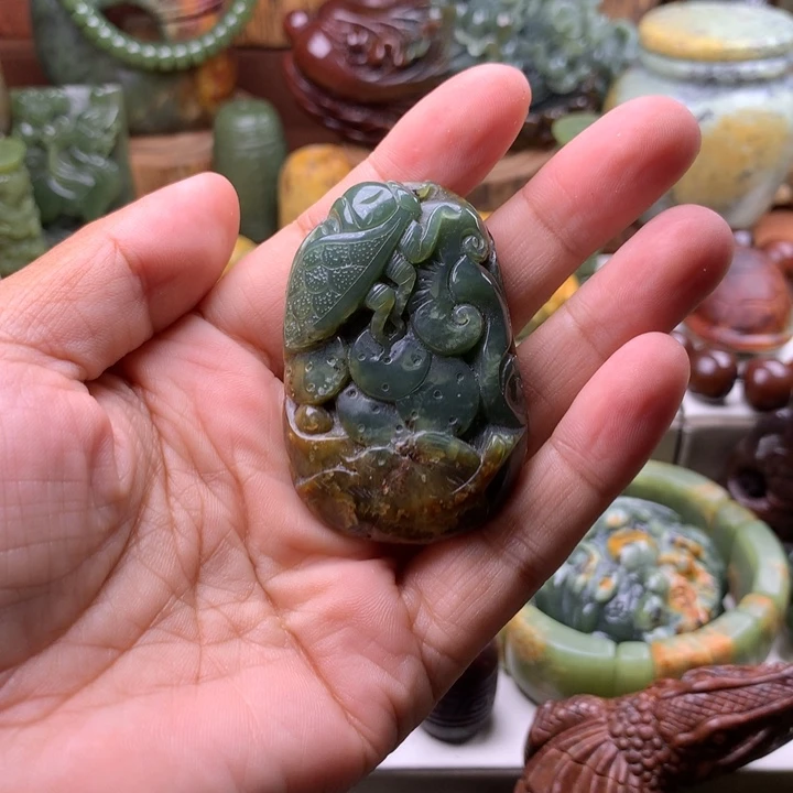 岫岩河磨玉（透闪石质玉）未镶嵌手机链