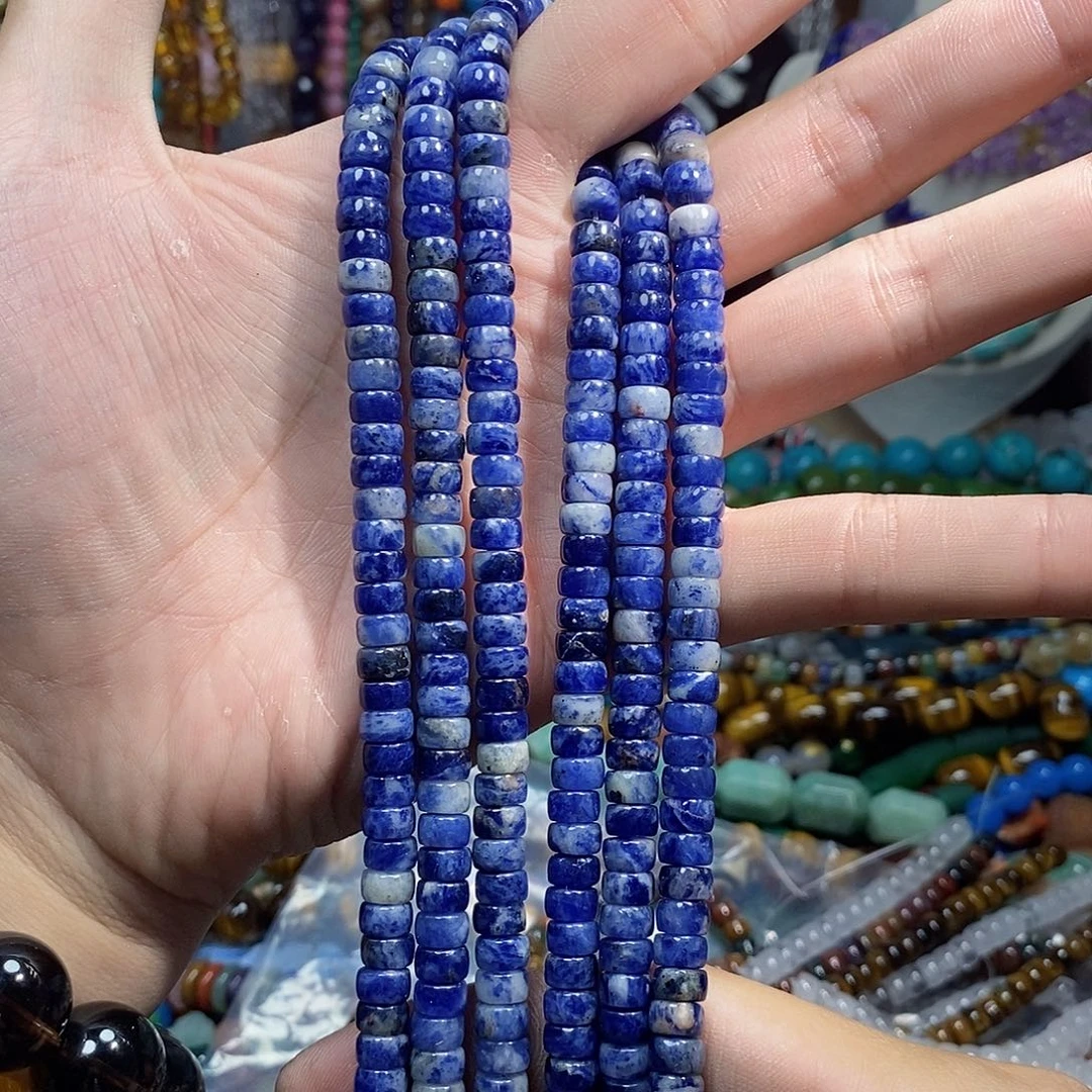 石英质玉未镶嵌，蓝纹直切药片7.3mm，