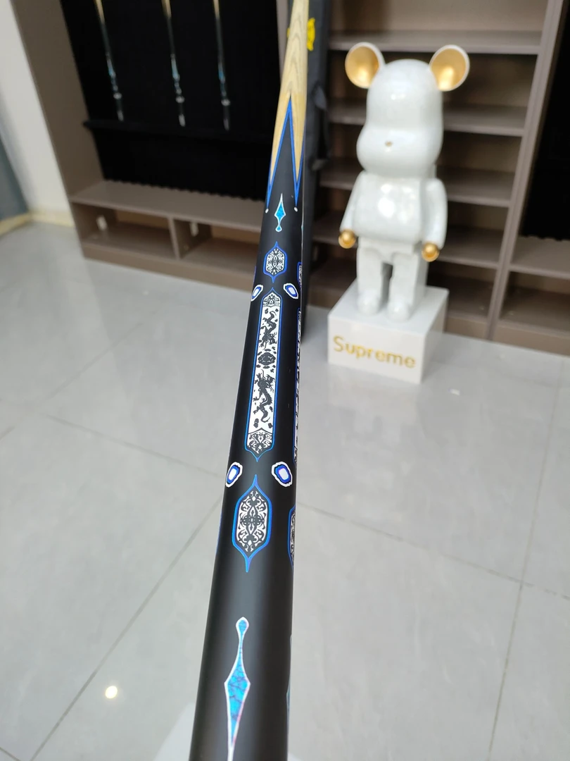 擎影 实木印花手工杆台球杆中8小头杆处理
