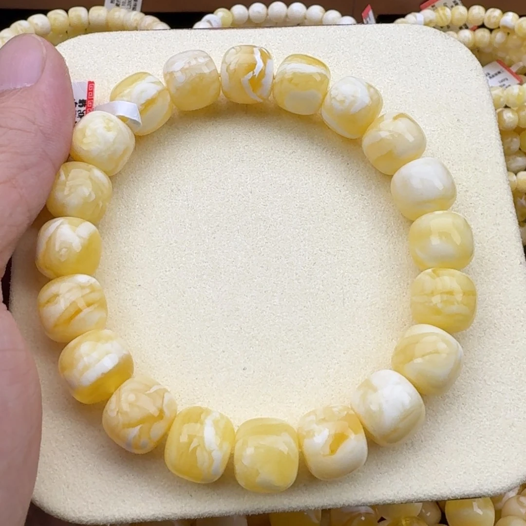 琥珀手链未镶嵌饭*龙蜜蜡手串