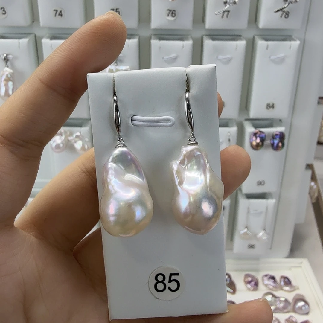 耳饰淡水珍珠银S925镶嵌