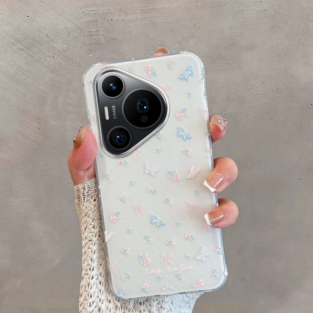 适用于华为pura70手机壳pura70pro新款女70pro+小清新70ultra蝴蝶