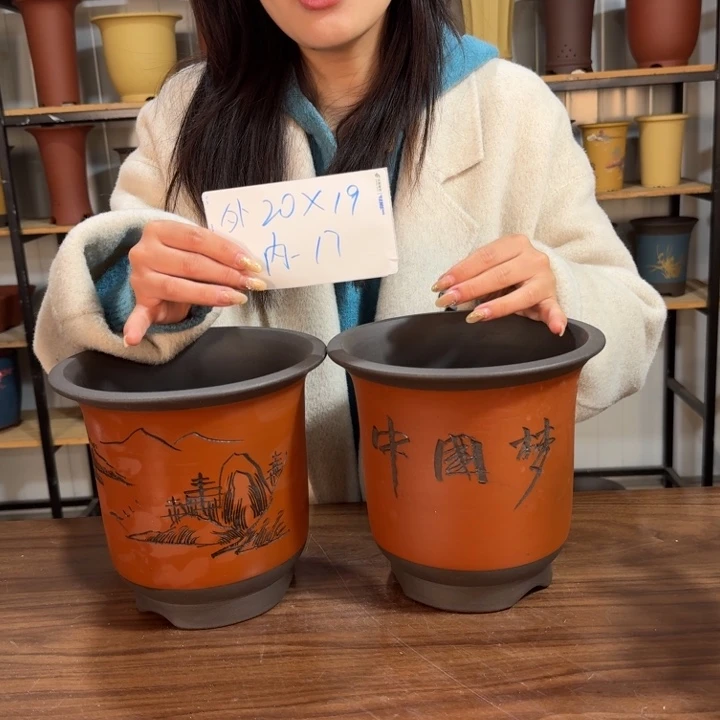 紫砂紫砂花盆精品花盆