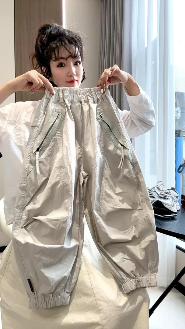 男童休闲风工装裤春秋系带休闲裤中大童百搭时尚童装裤子拼接卫裤