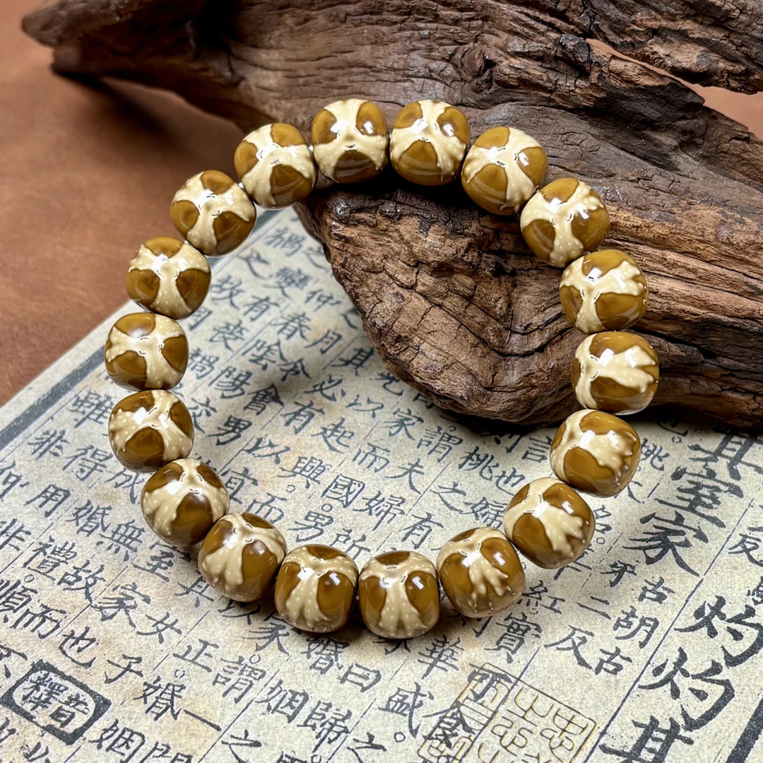 紫金鼠手串 大尺寸正奔熊猫高统一  原生态高油性