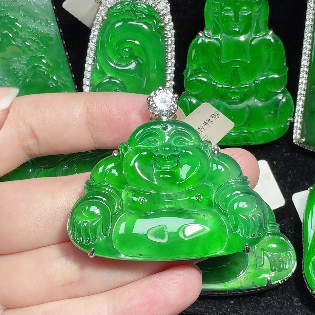 翡翠未镶嵌颈饰天然A货翡翠